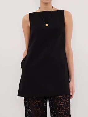NWT Sleeveless Mini Shift Dress in Black
